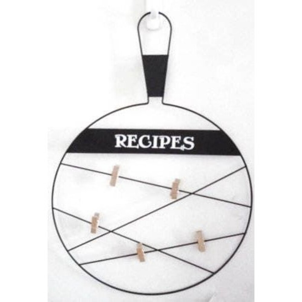 Recipe holder Farmhouse Rustic Black White Large Kitchen Decor